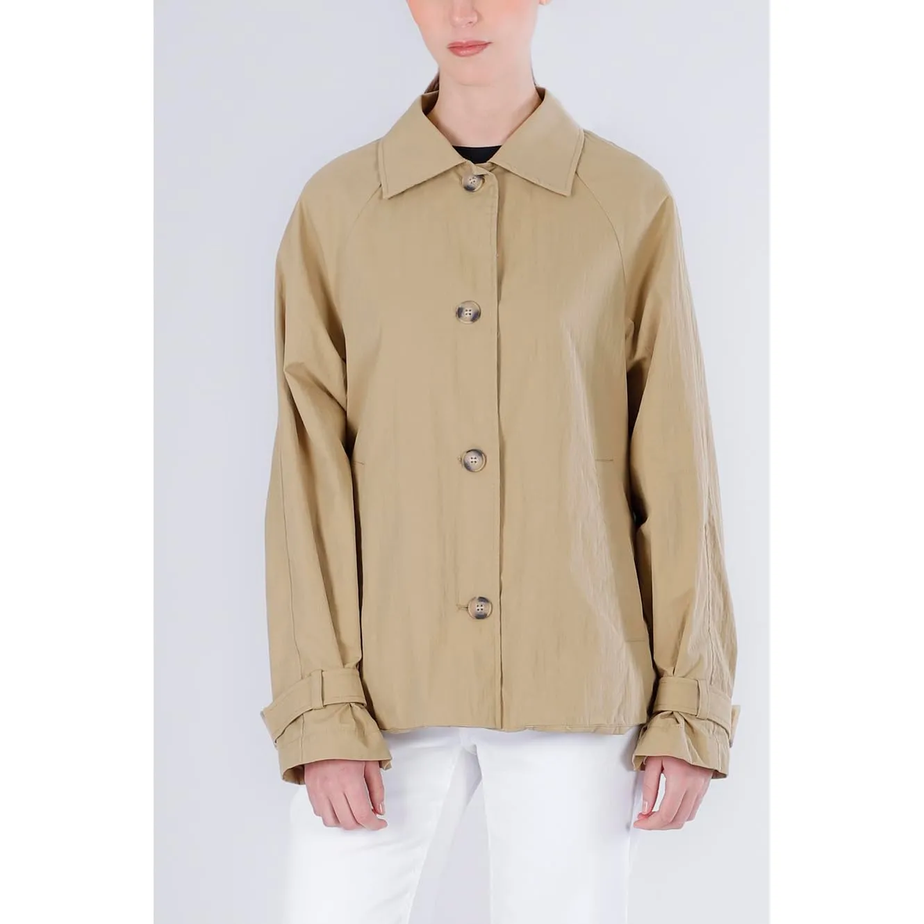 CafèNoir Trench Corto Raglan giacchetta donna 38 biscotto