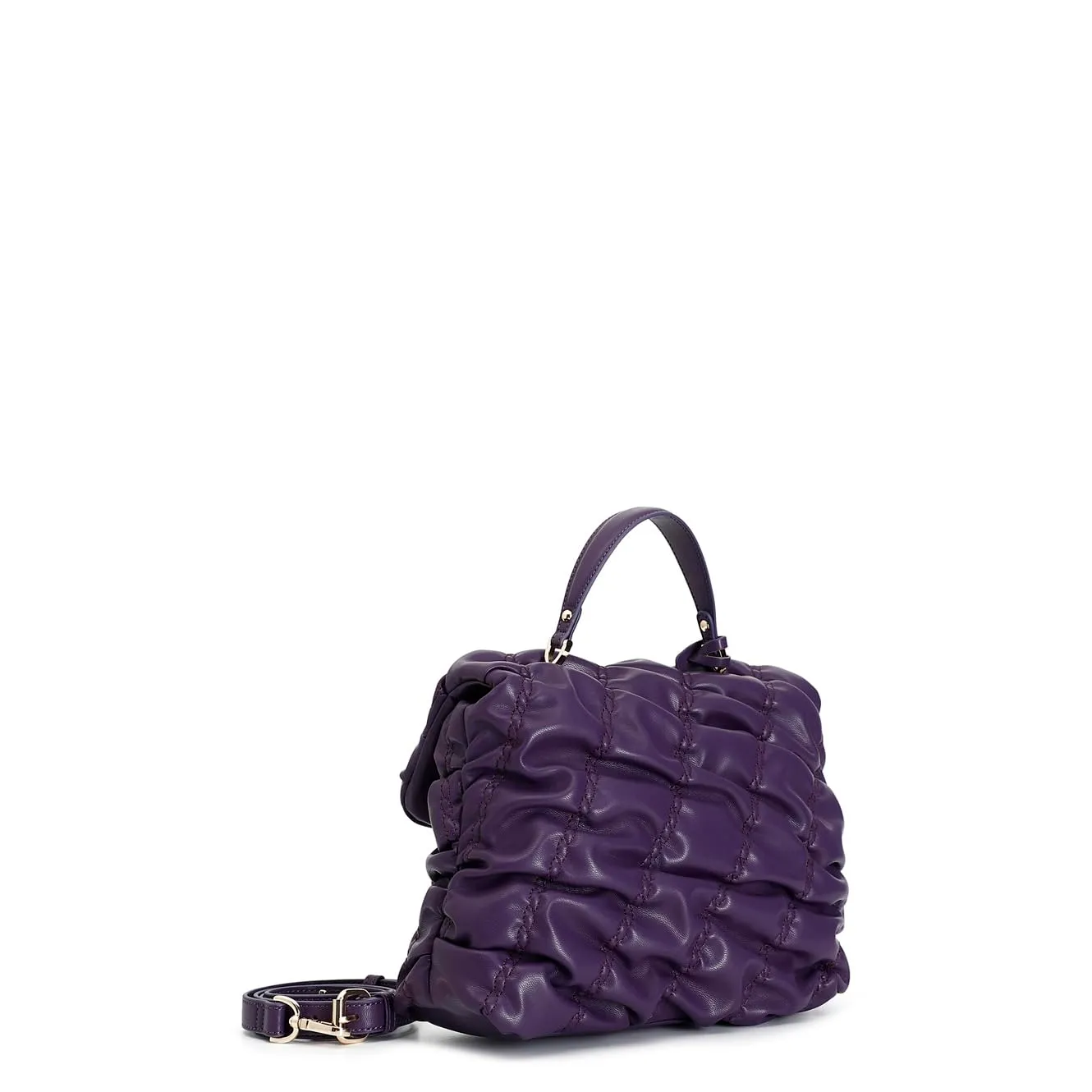 CafèNoir Pattina Goffrata borsa a spalla viola calamita