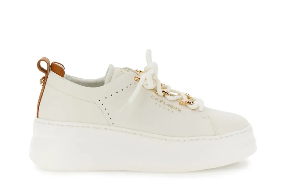 CafèNoir Sneakers Donna Avorio Pelle Platform