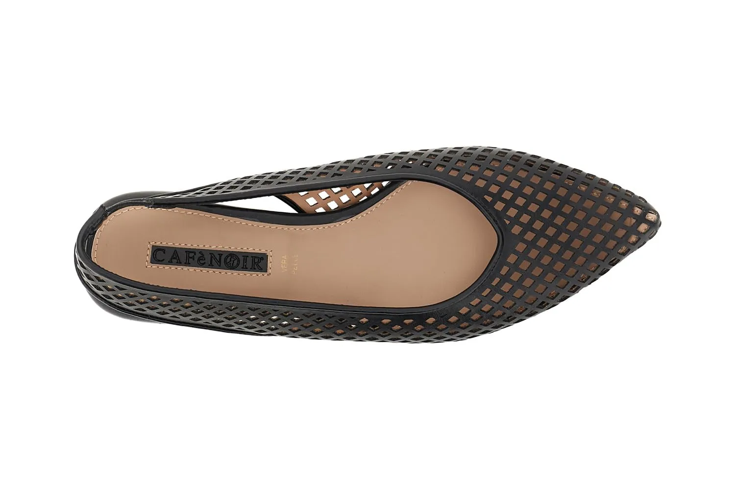 CafèNoir Slingback ballerine traforate punta soletto pelle