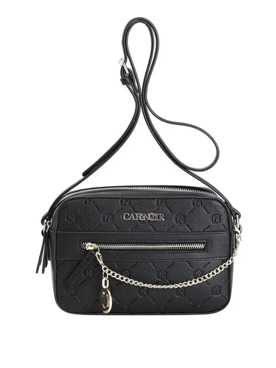 CafèNoir Borsa Donna Nero Logo Embossed