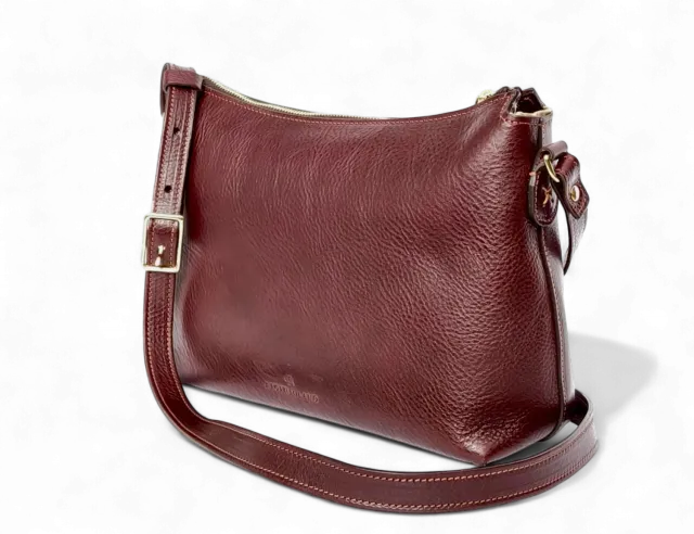 Aigin Milano Minimal Borsa Tracolla Miele Pelle