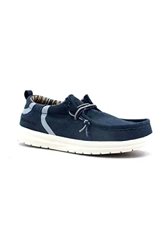 CafèNoir Scarpe Barca Uomo Blu Tessuto 40 EU