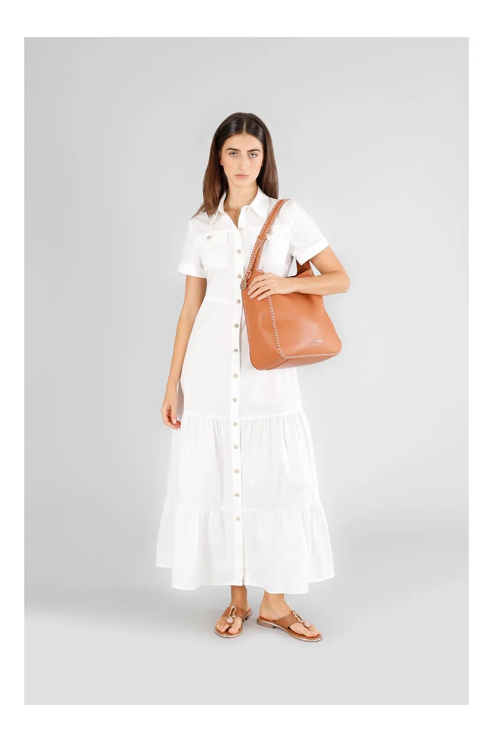 CafèNoir Borsa Sacca Donna Cuoio Onesize Tracolla Infilatura