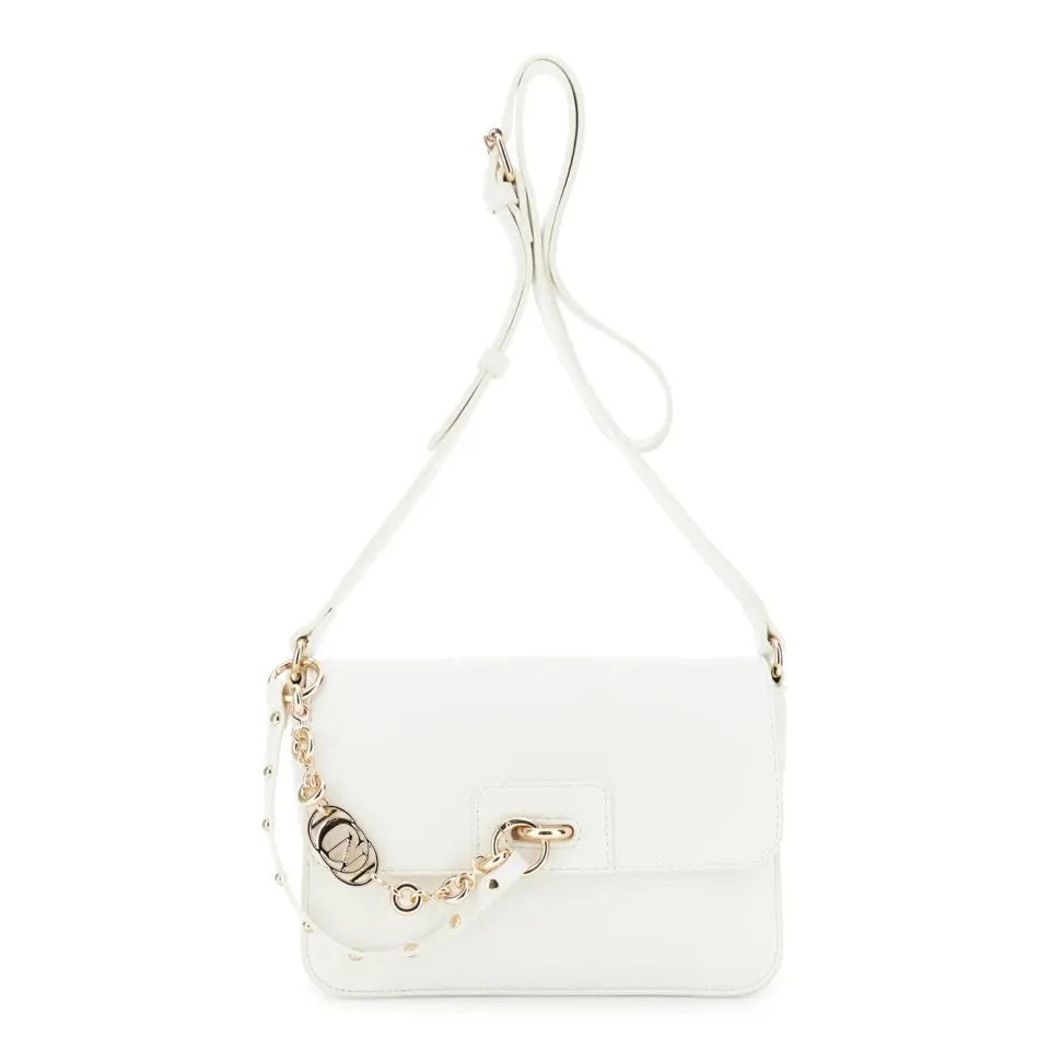 CafèNoir Borsa Spalla Bianca Decorata Donna
