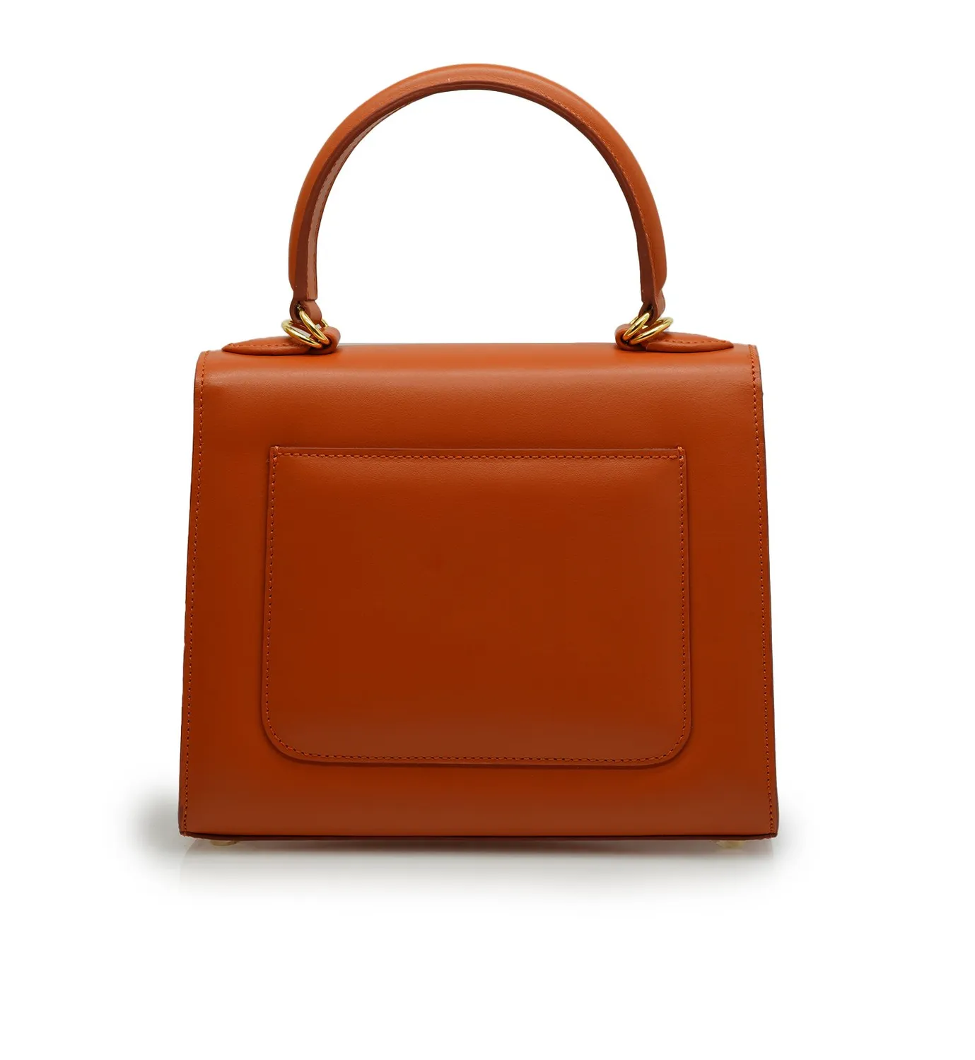 Cardinal Milano First Lady Orange Plain borsa vitello arancione