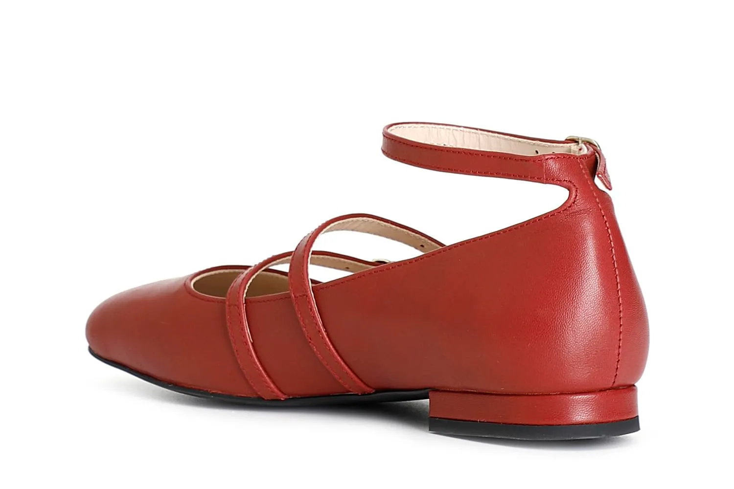 CafèNoir Ballerina Pelle 3 Fibbie cinturino caviglia