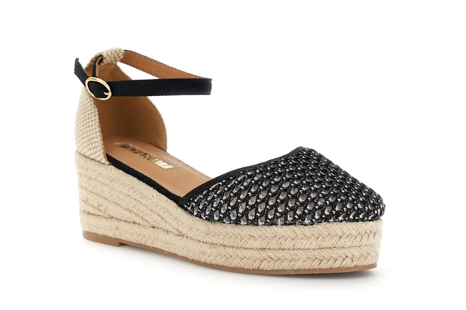 CafèNoir Sandali in Tessuto con Zeppa Donna Corda 6,3 cm