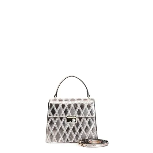 CafèNoir Minibag Platino Rombi Patchwork e Strass