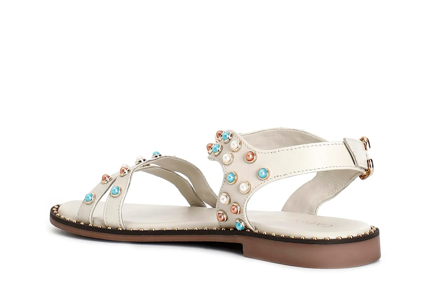 CafèNoir Gilda Sandali Donna Pelle Osso Taglia 39 Tacco 2 cm