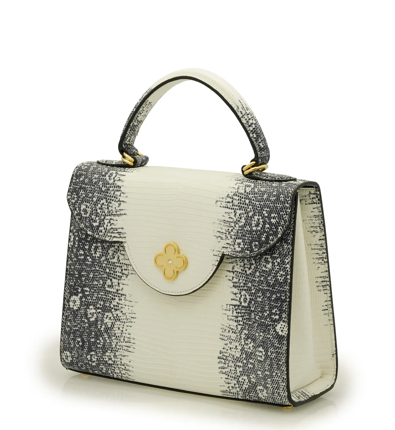 Cardinal Milano First Lady Grey Lizard borsa a mano grigia