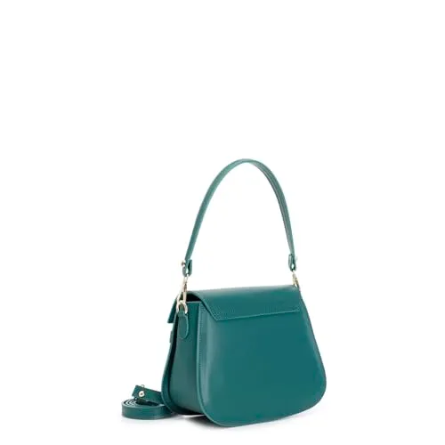 CafèNoir Pattina Pelle Tracolla Borsa Verde