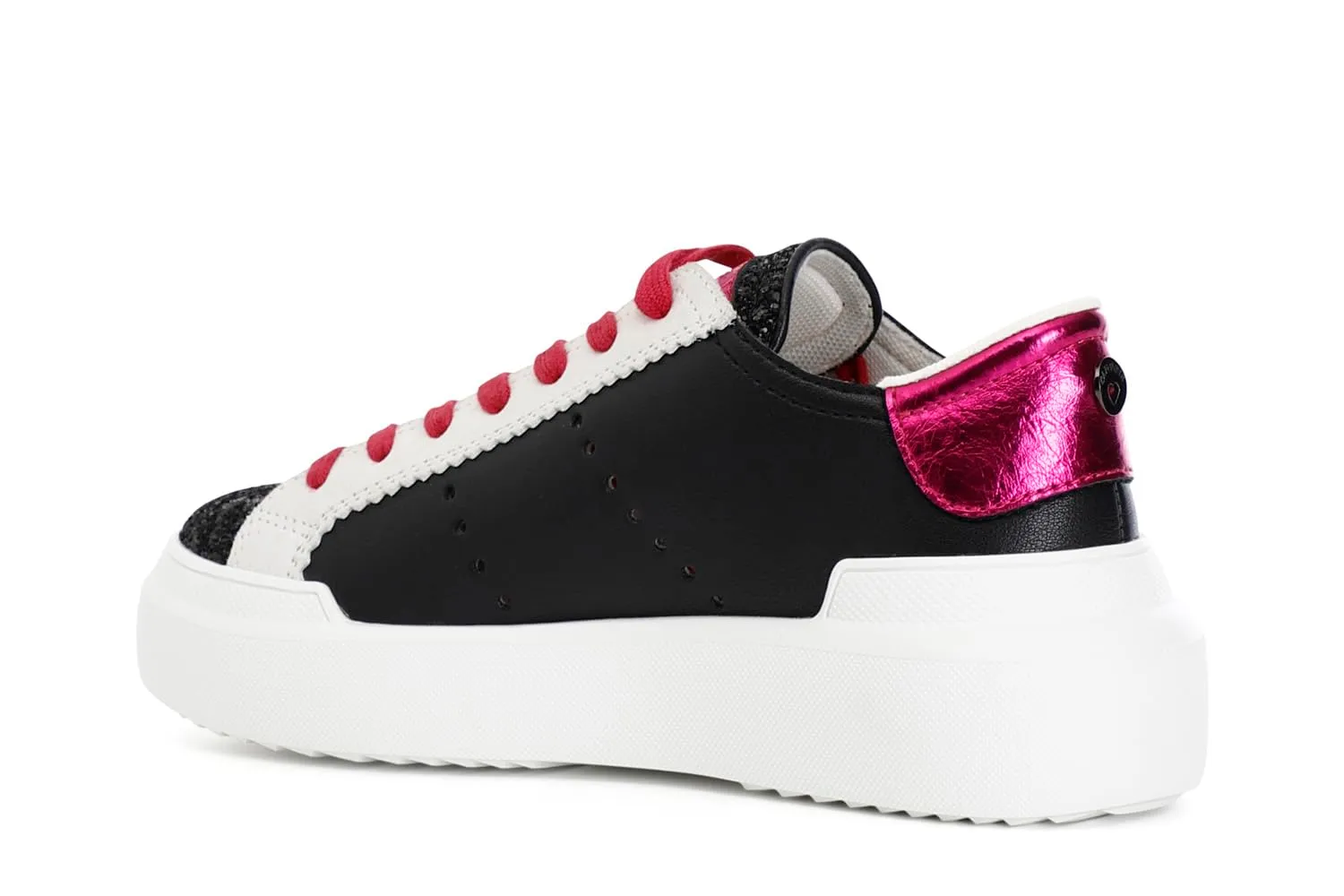CafèNoir Sneakers Donna Allacciate Nero Fuxia 39