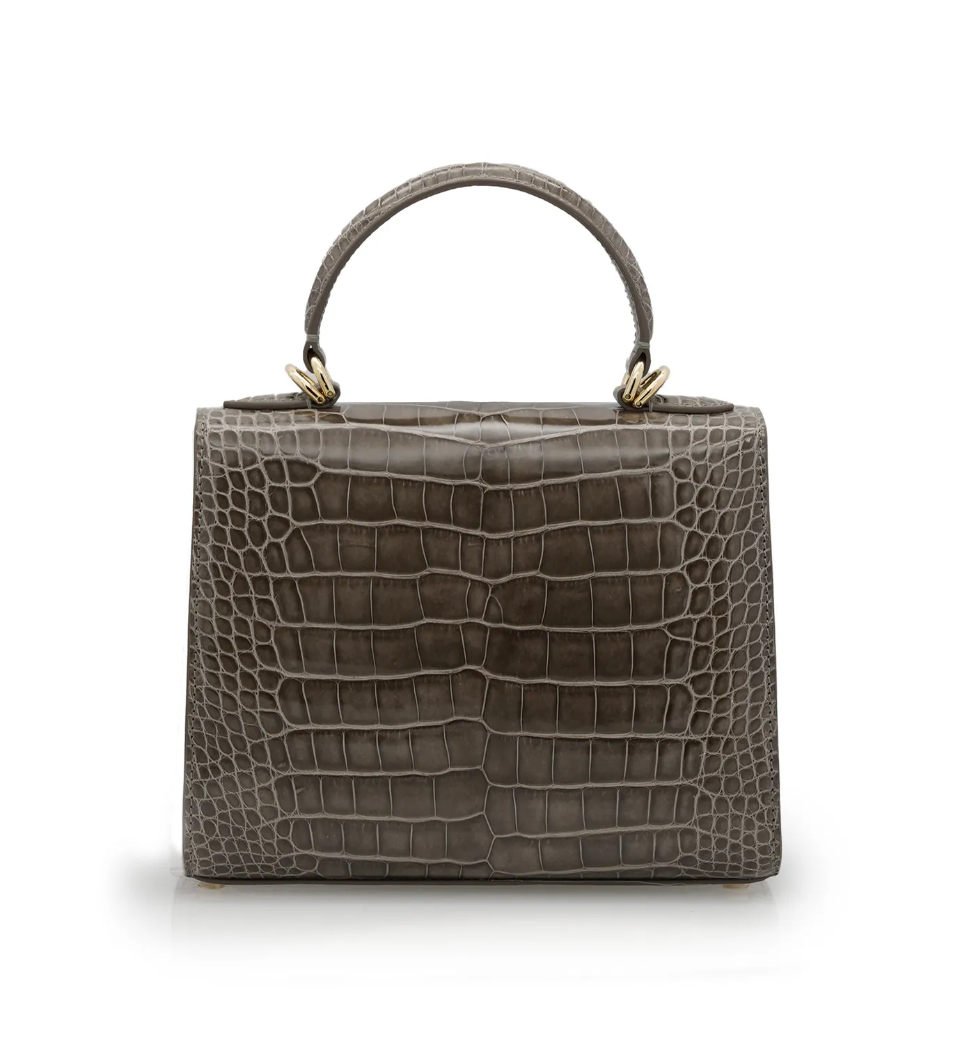 Cardinal Milano First Lady borsa taupe alligatore lucido