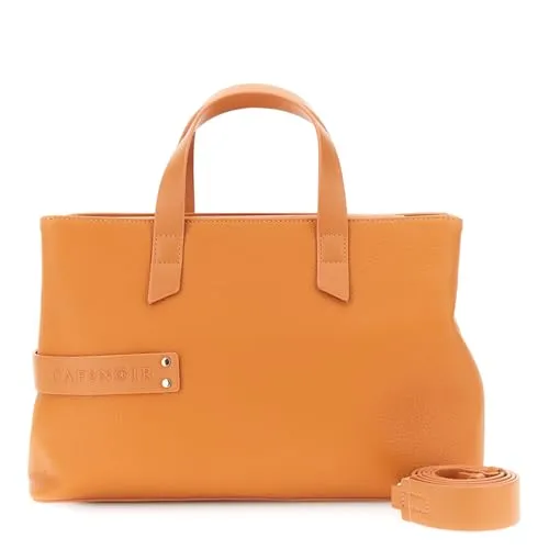CafèNoir Borsa Mano Effetto Pelle Arancio Grana
