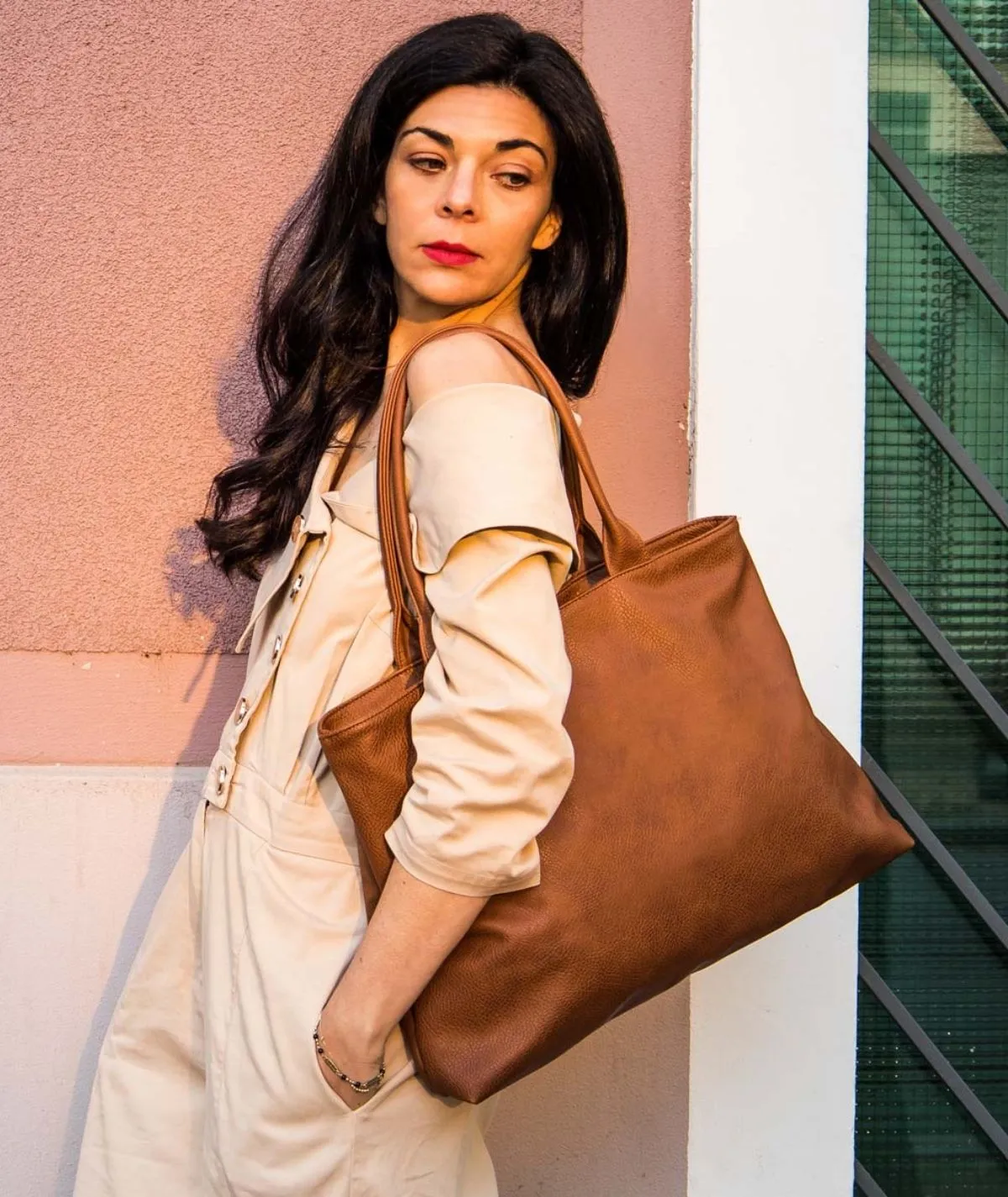 Figus Big Shopper borsa vegan color Cuoio