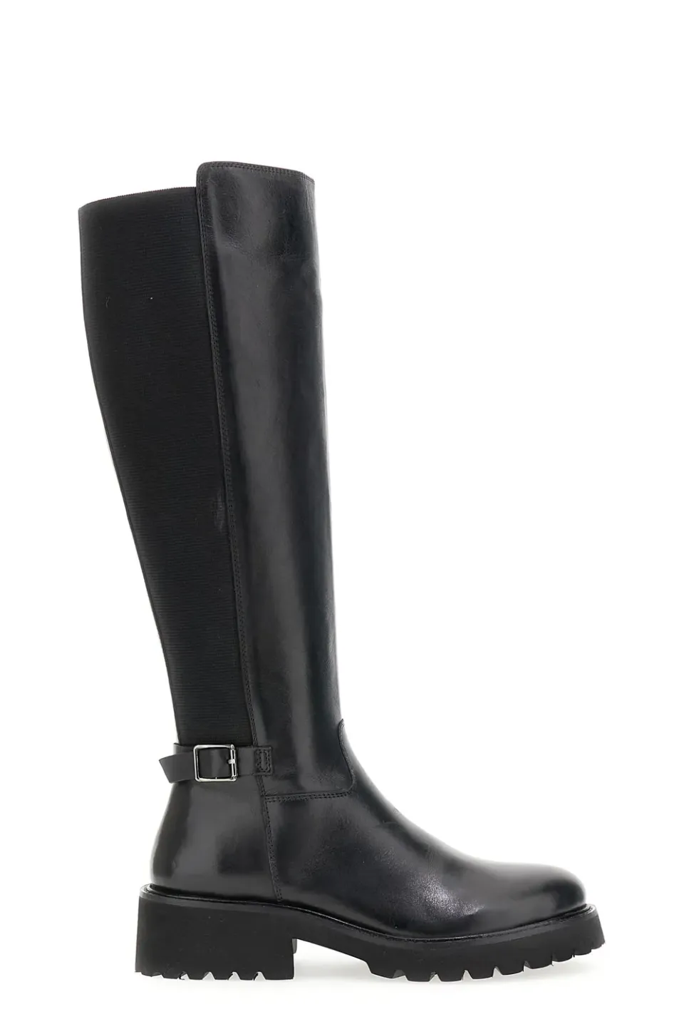 CafèNoir stivali pelle donna neri con zip tacco 4,5 cm