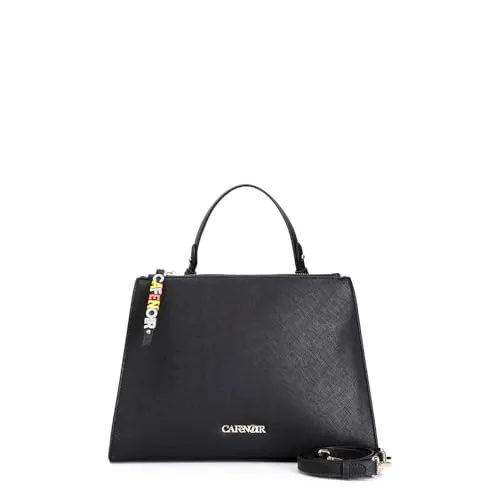 CafèNoir Shopping Saffiano Donna Nero Scomparti