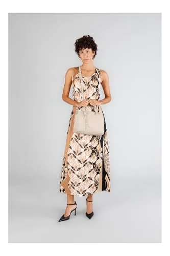 CafèNoir Bauletto borsa a mano beige tortigliata