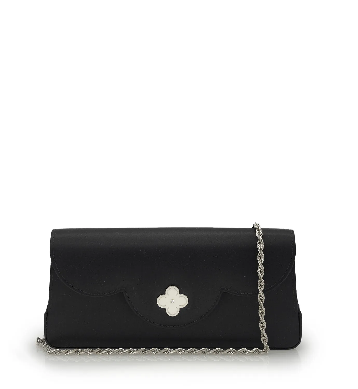 Cardinal Milano Time 21 Black Silk clutch nera seta