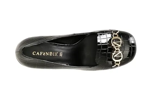 CafèNoir Décolleté Donna Stampa Cocco Nero Tacco 80 mm