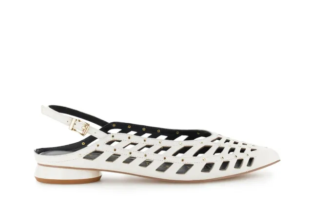 CafèNoir Slingback Donna Nappa Bianca 36