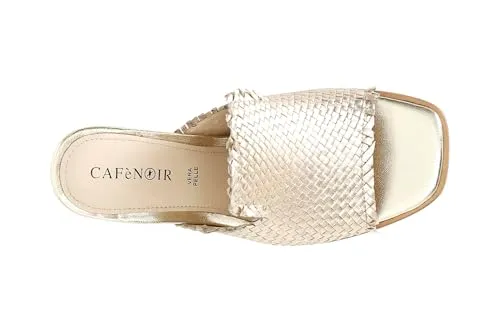 CafèNoir Sabot Donna in Pelle Intrecciata Tacco 9 cm