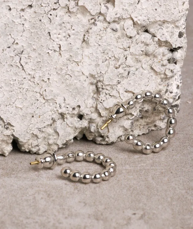 Figus Mini Balls Silver orecchini cerchio argento