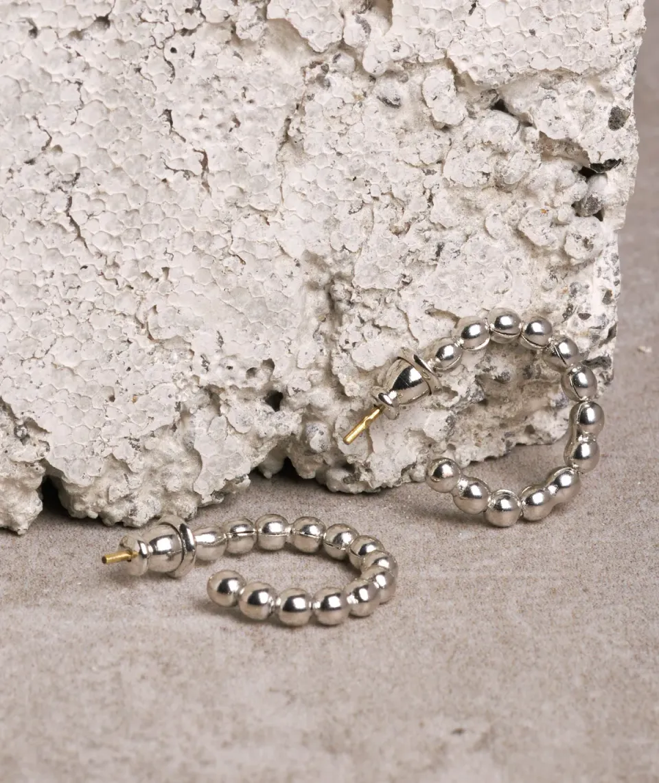 Figus Mini Balls Silver orecchini cerchio argento