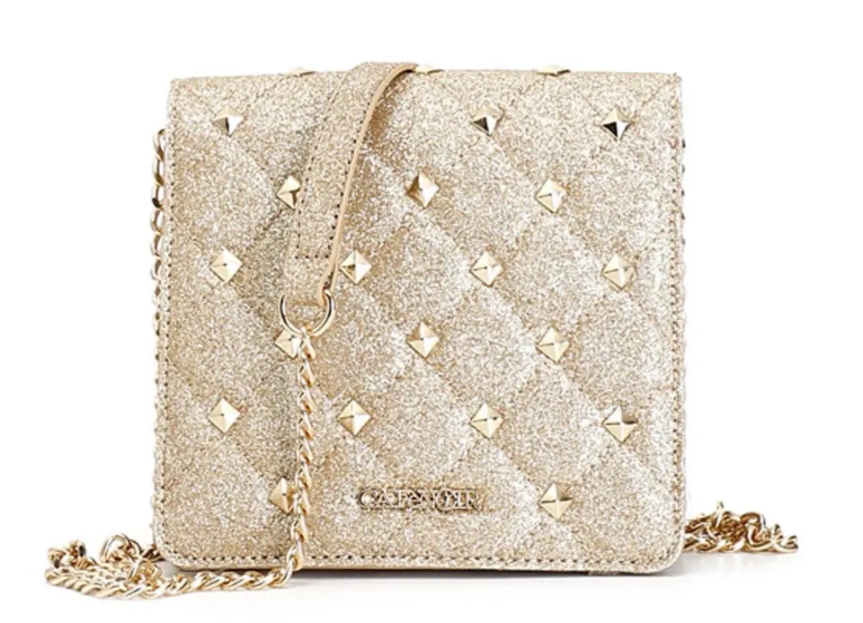 CafèNoir C3BE0503 Mini Bag Glitter Oro Borchie