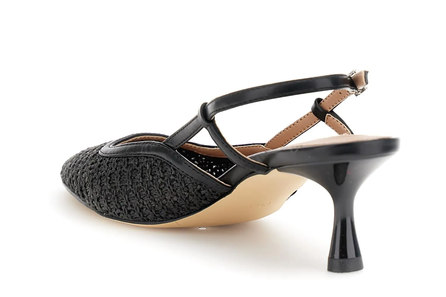 CafèNoir Décolleté Slingback Rafia Tacco 6 cm