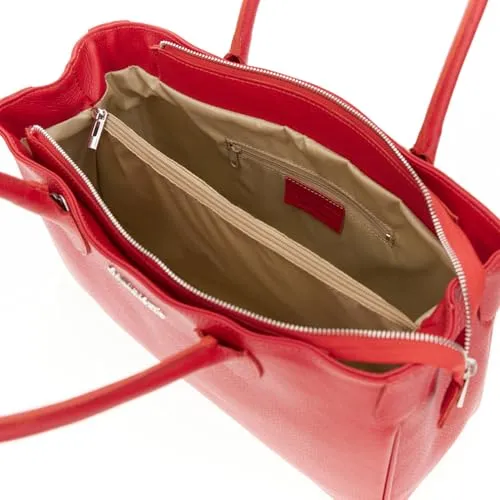 CafèNoir Shopping Bag a Spalla Pelle Martellata Tracolla Donna