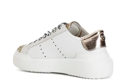 CafèNoir Sneakers donna allacciata bianco oro 39
