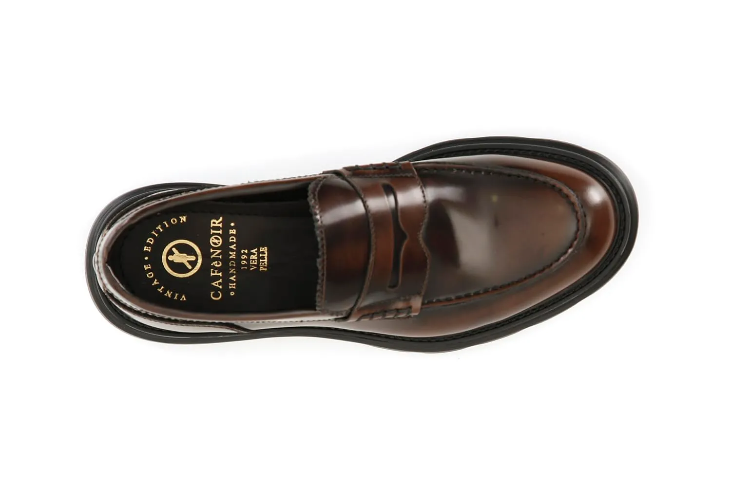 CafèNoir Mocassino Pelle Spazzolata mocassino uomo nero