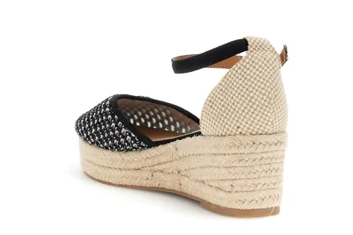 CafèNoir Sandali in Tessuto con Zeppa Donna Corda 6,3 cm