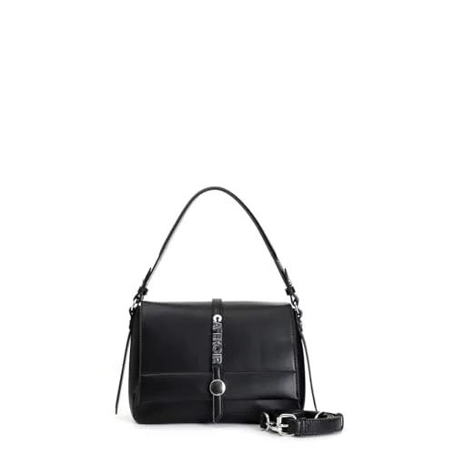 CafèNoir Pattina Lettering Borsa a Spalla Nera