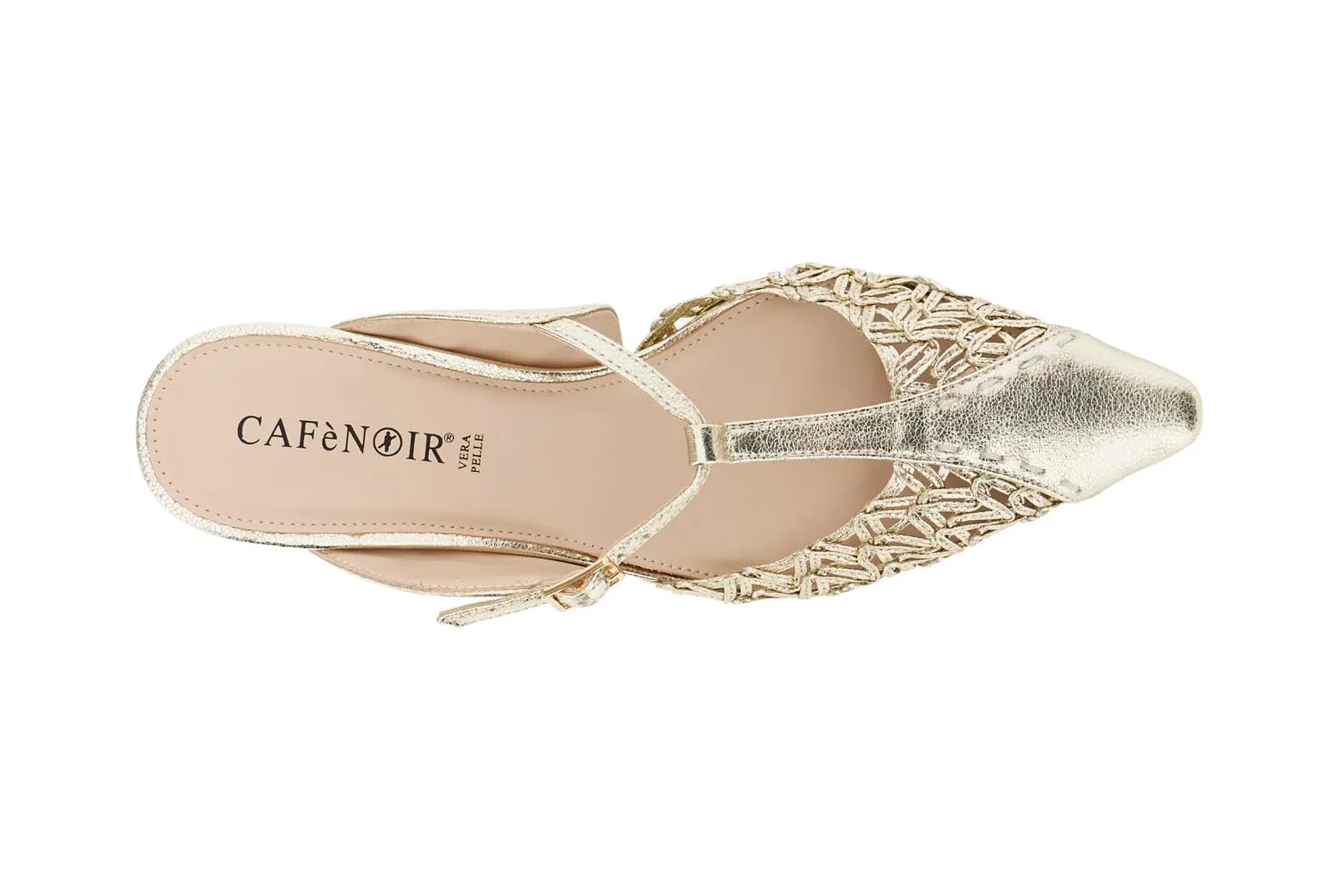 CafèNoir Cornely Sabot Donna Pelle Laminata Light Gold 39 EU