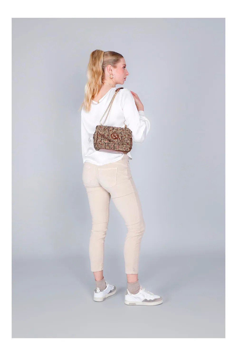 CafèNoir Spalla Bouclé Paillettes Borsa Bronzo