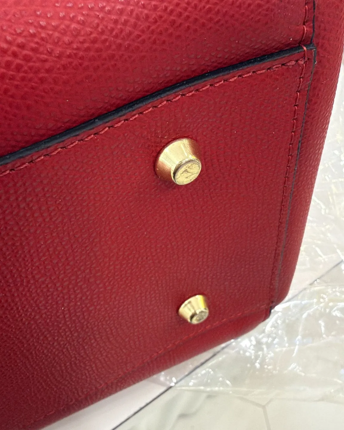 Figus Quadro Second Touch borsa pelle rossa usata