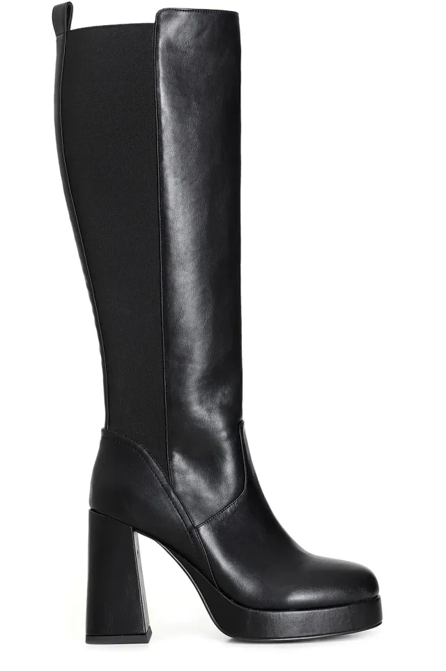 CafèNoir Stivale Donna con Elastico Nero