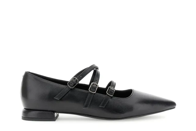 CafèNoir Ballerine Triplo Laccino Nere a Punta