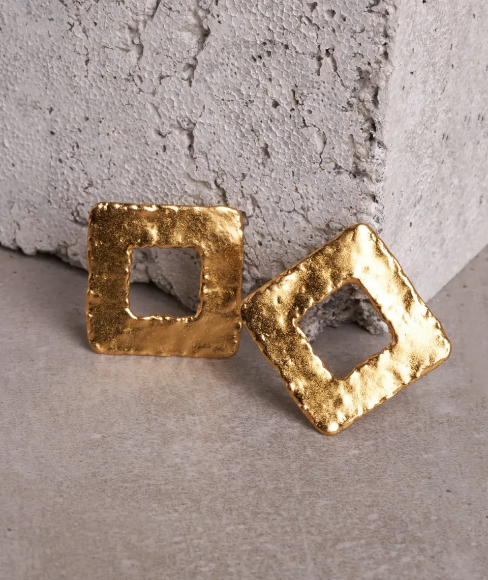 Figus Rombo Orecchini Gold Geometrici Nickel-Free