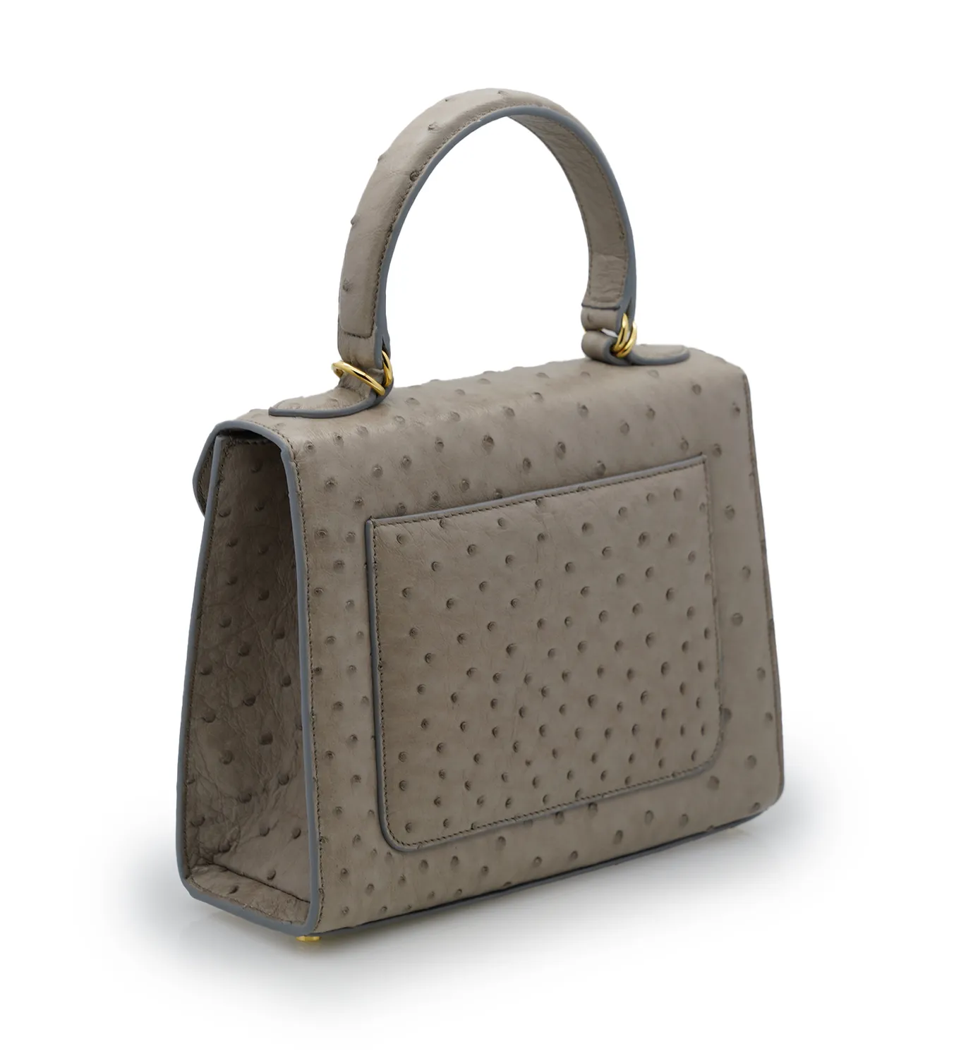 Cardinal Milano First Lady Taupe borsa struzzo taupe