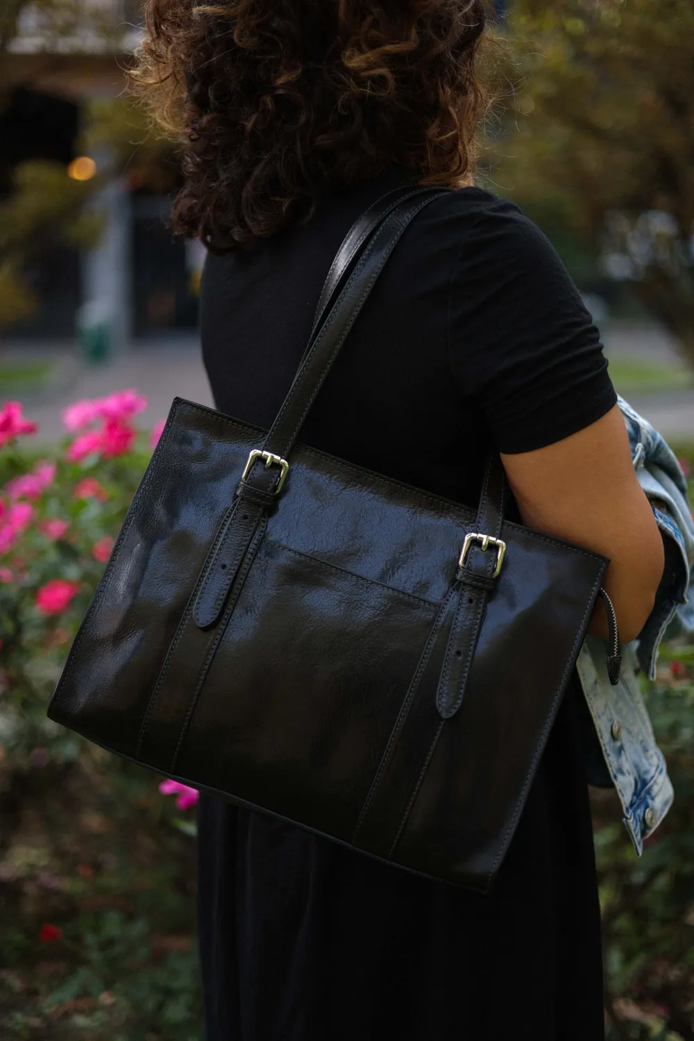 Aigin Milano Everyday Borsa in Pelle Marrone Chiaro