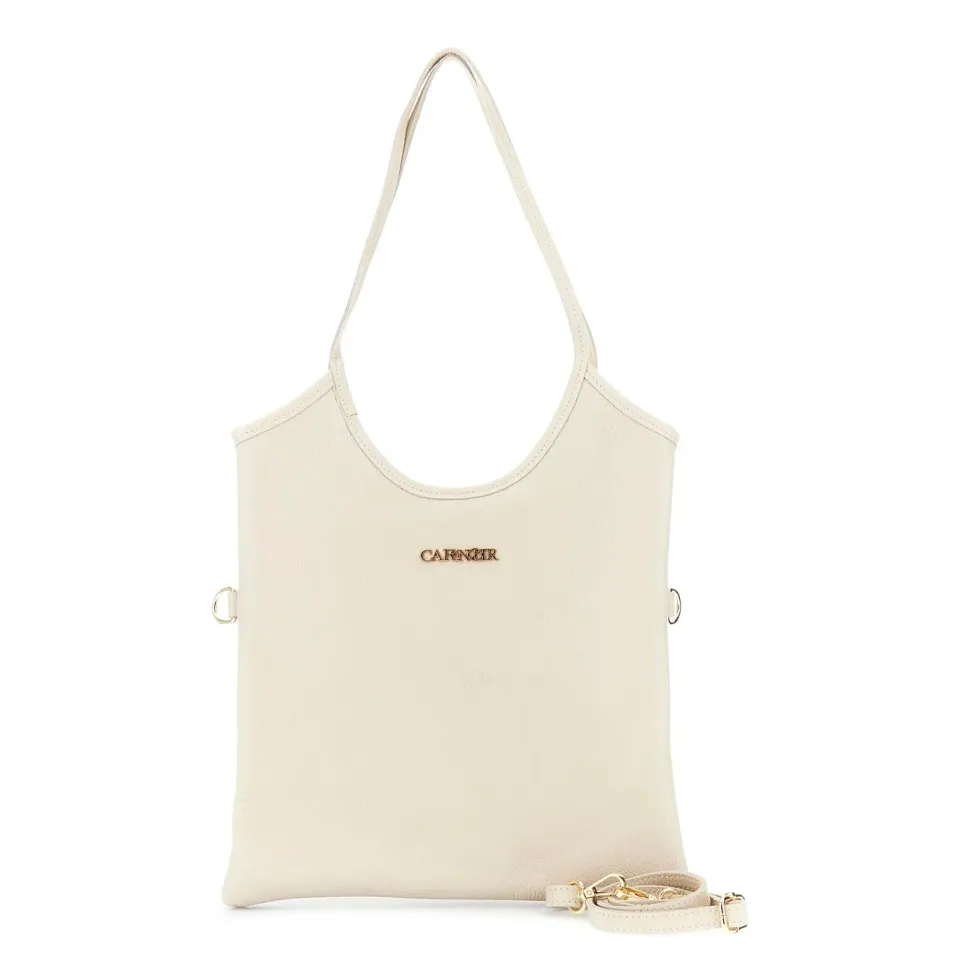 CafèNoir Shopping Piatta Pelle Martellata borsa tracolla donna