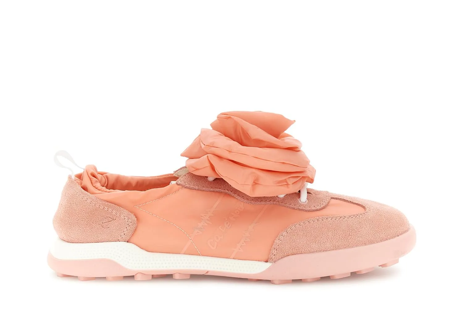 CafèNoir Sneakers Nylon Pelle Scamosciata Donna 36 EU Salmone