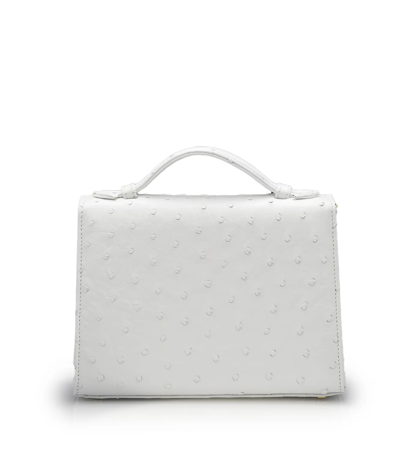 Cardinal Milano Miss Cardinal White Ostrich Borsa a Spalla Bianca Struzzo