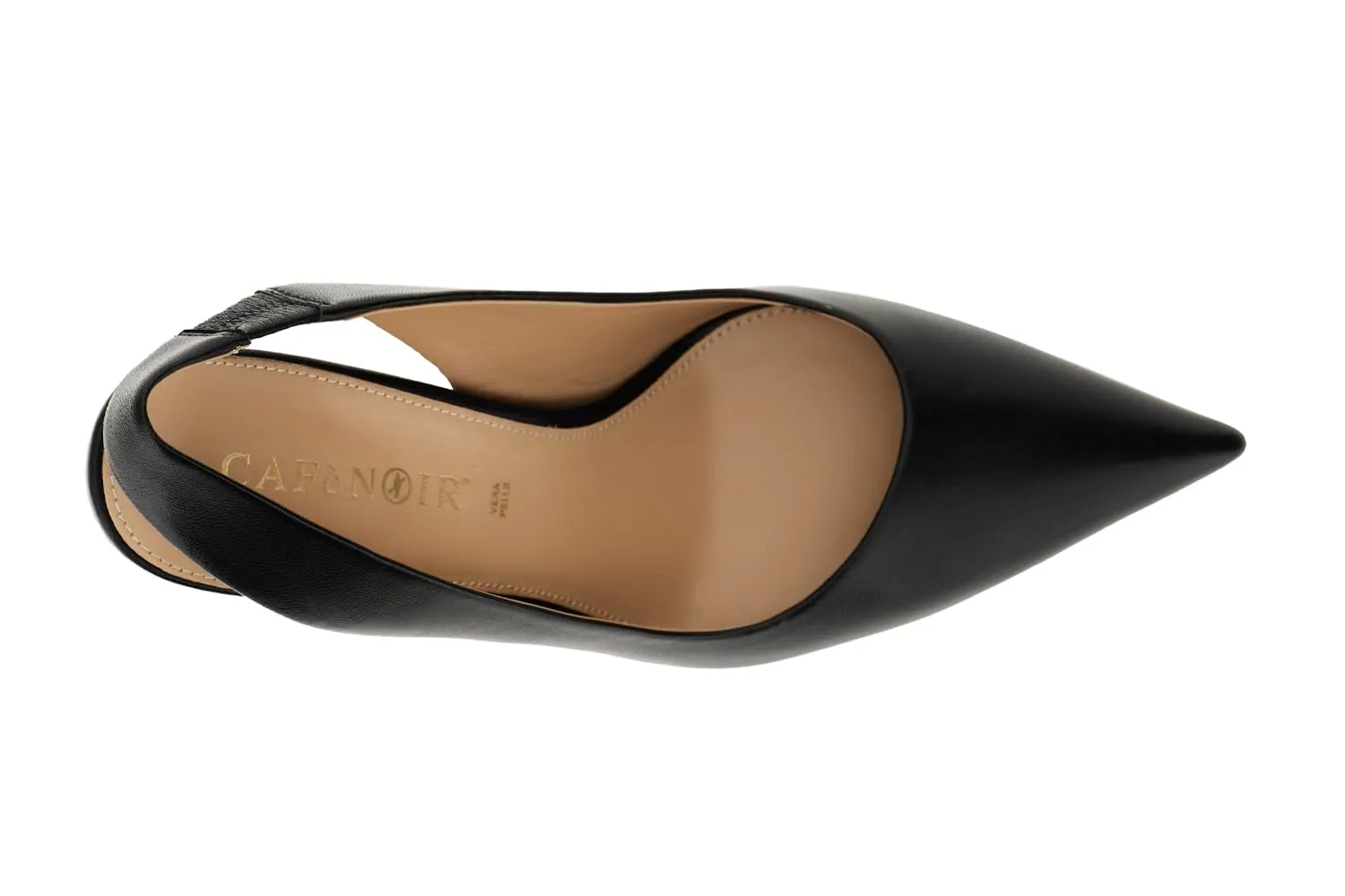 CafèNoir Décolleté Donna in Pelle Nero Slingback 38