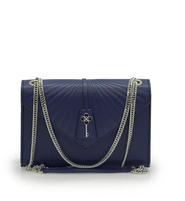 Cardinal Milano Milady borsa spalla navy vitello liscio
