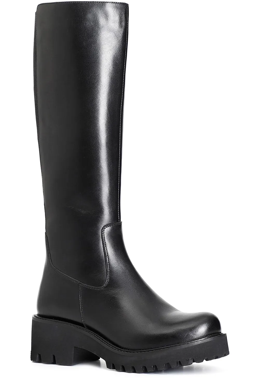 CafèNoir Stivale Donna in Pelle Nero Tacco 50 mm